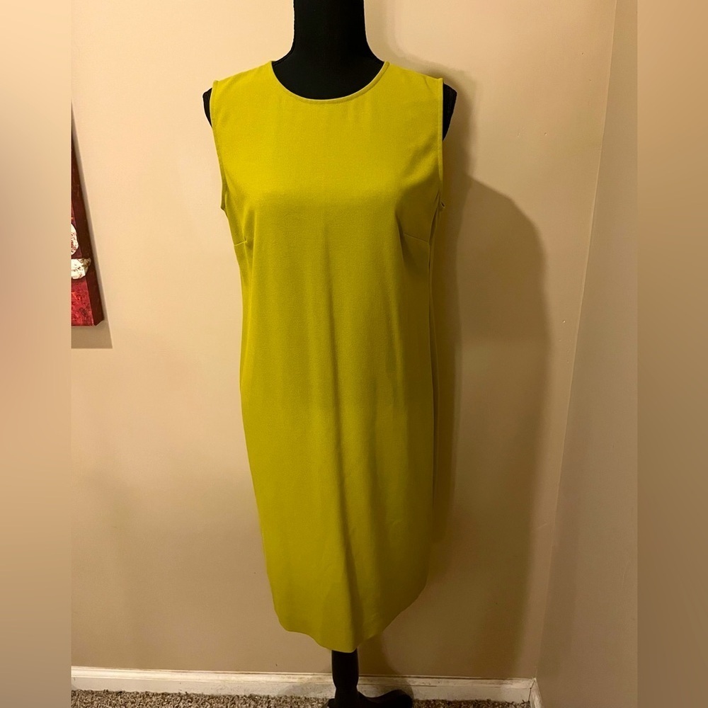 Jjill Chartreuse Sleeveless Dress, size 8